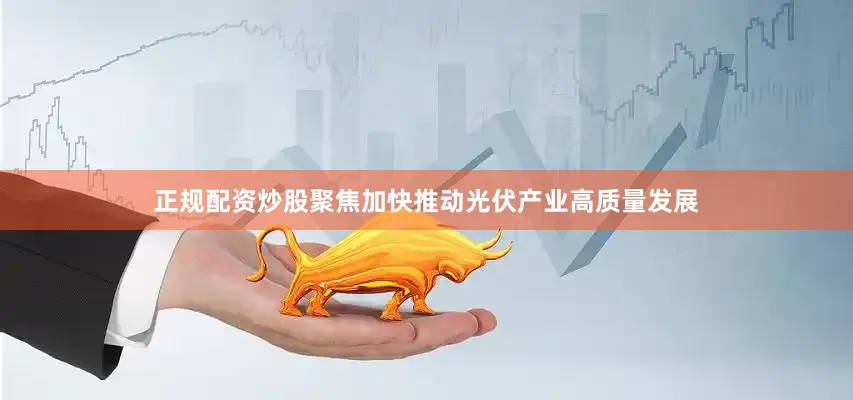 正规配资炒股聚焦加快推动光伏产业高质量发展